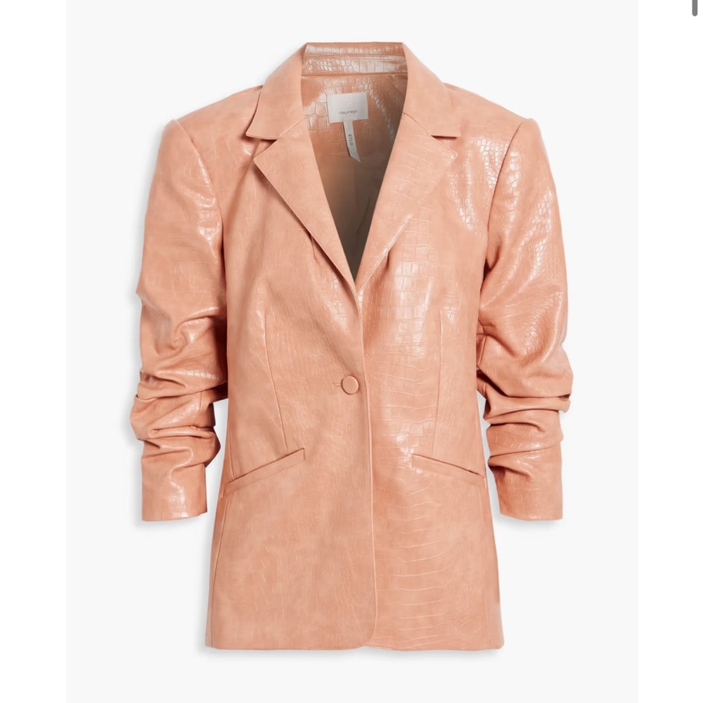 Cinq A Sept Kylie faux croc blazer size 00 xxs brand new with tags